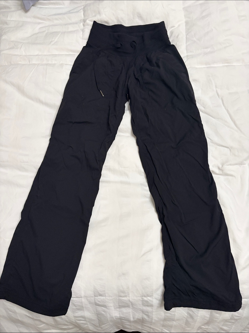 lululemon athletica Black Wide-Leg Drawstring Lounge Pants